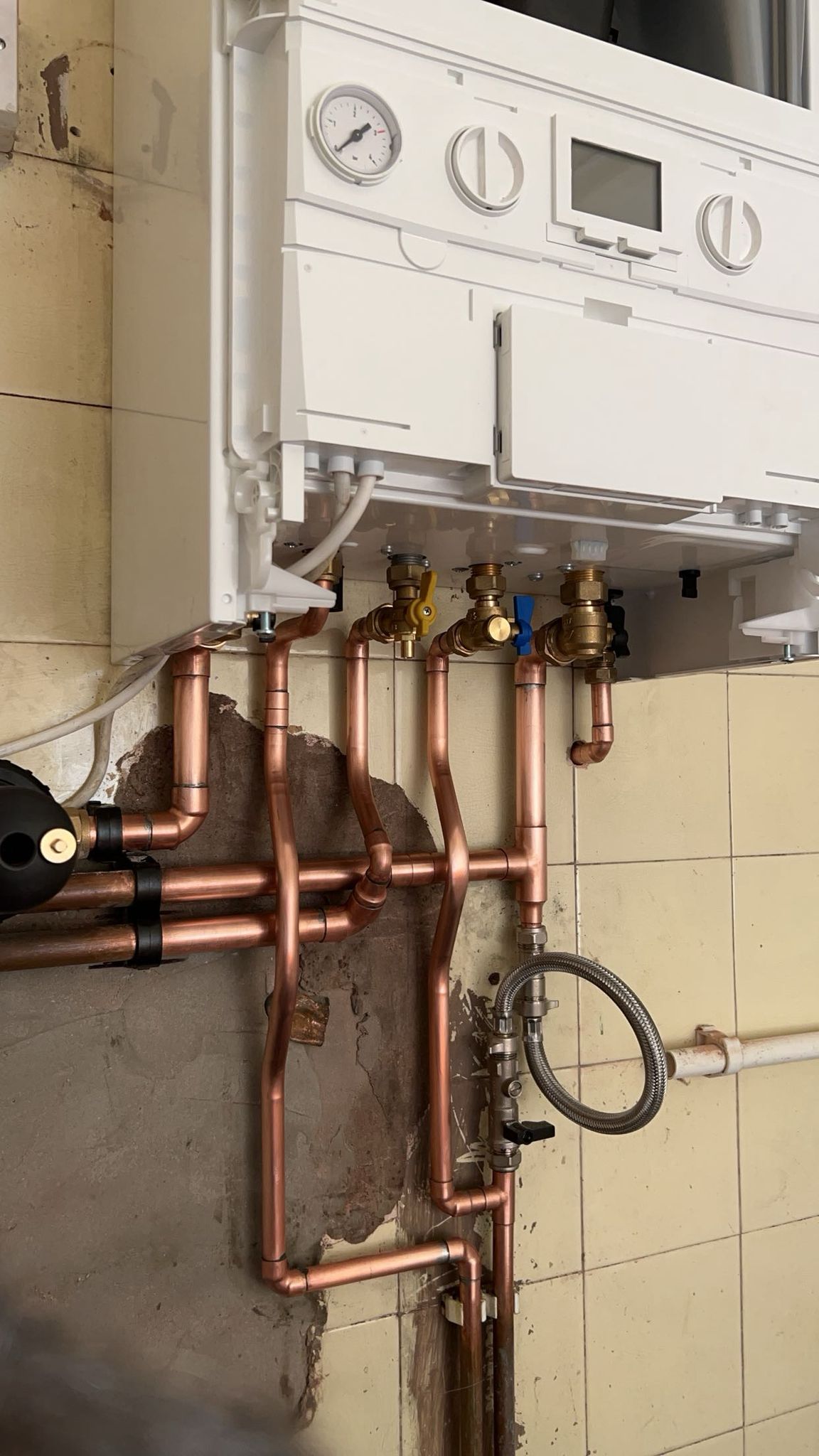 Boiler and pipework installation